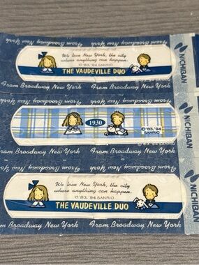 Sanrio The Vaudeville Duo Blue Plaid & Navy Decorative Bandages